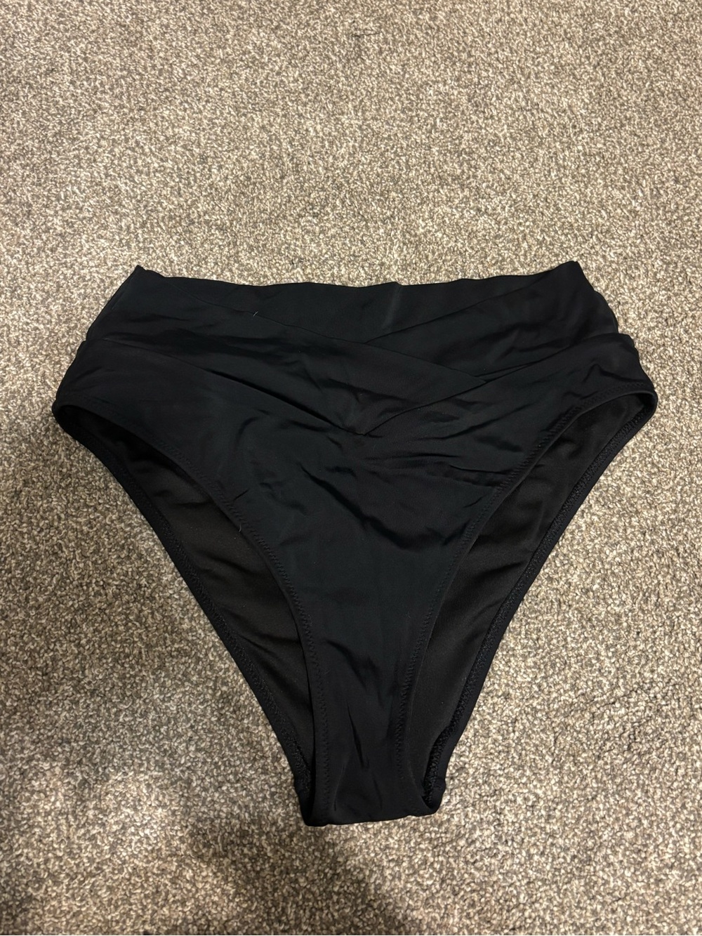 Black High-Waist Bikini Bottoms
